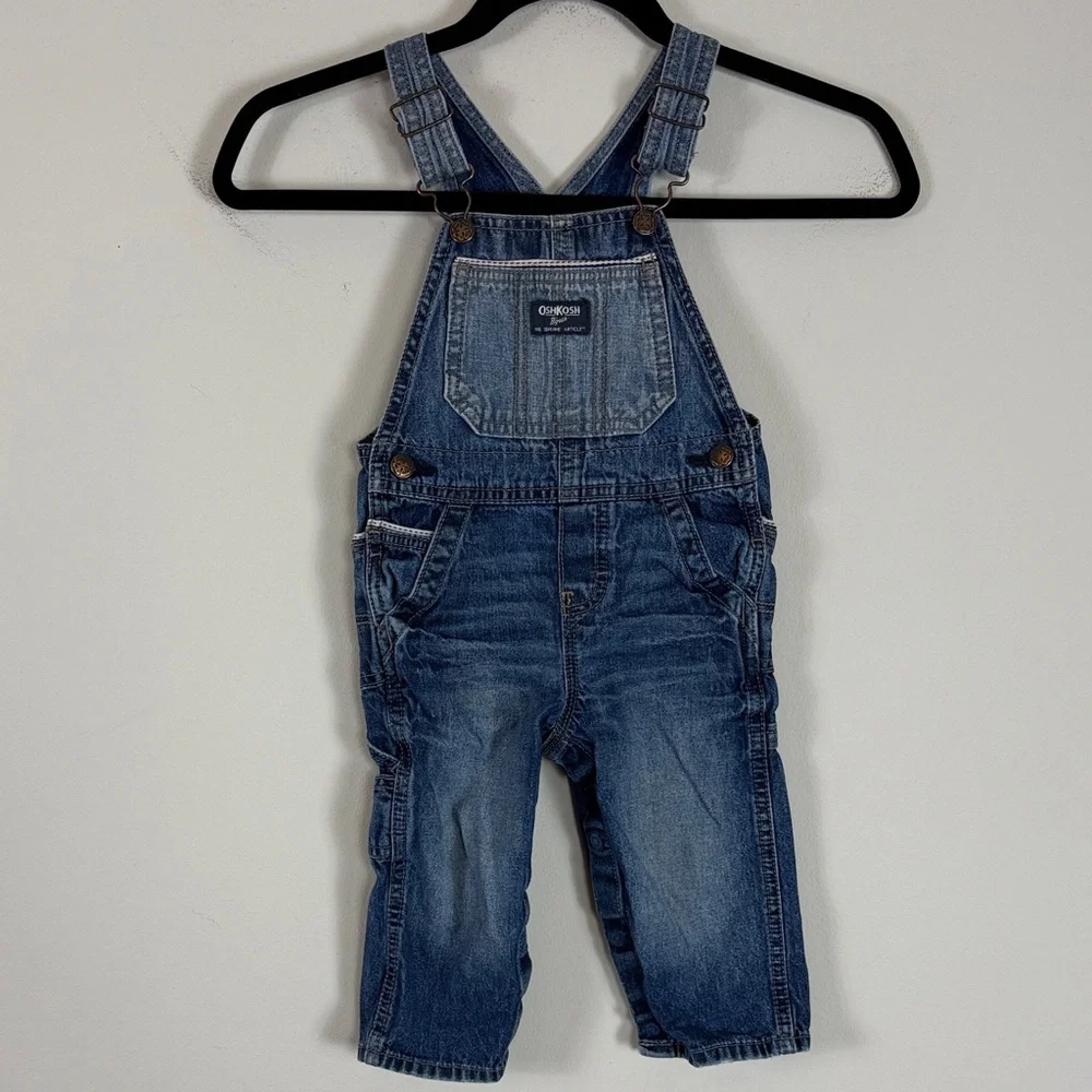 Vtg. OshKosh B'gosh Classic‎ Blue Overalls 18 Months
